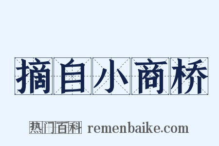 摘自小商桥是什么意思的图片
